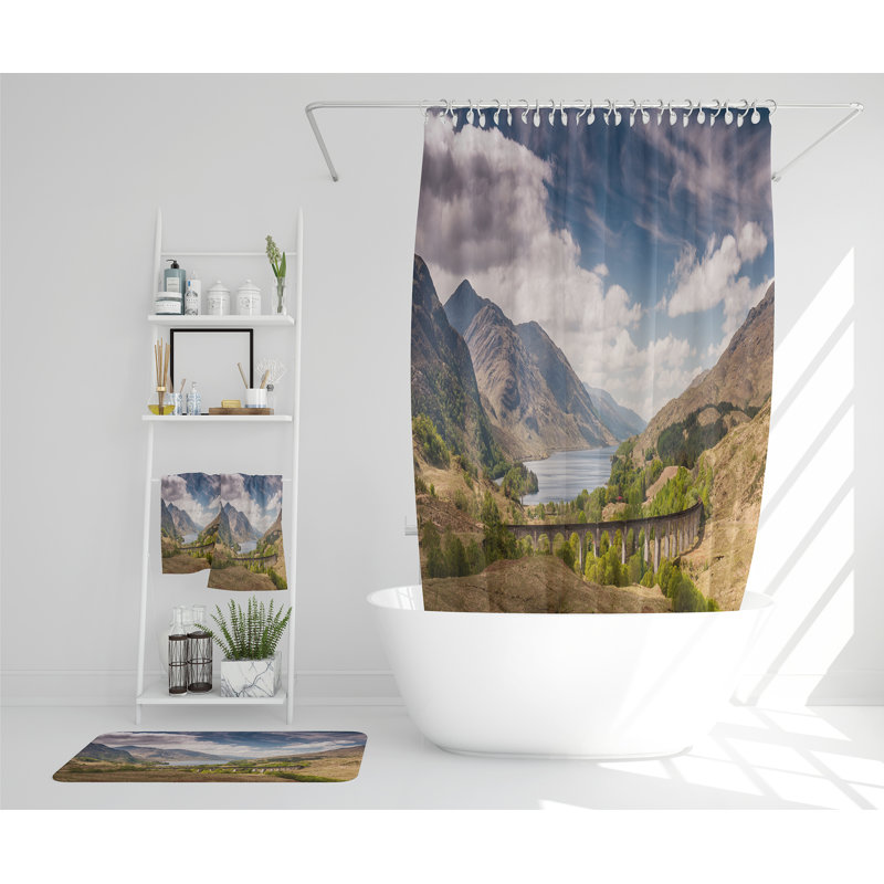 Natka Polyester Shower Curtain Set