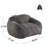 Indoor Bean Bag Chair, Gray Faux Fur