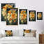 «Grunge Orange Pastel Bouquet of Flowers», reproduction de cadre photo sur toile-734150318-734150227