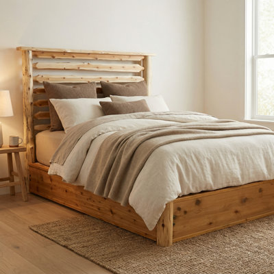Fireside Lodge Headwaters Platform Bed - Cal King - Coffee