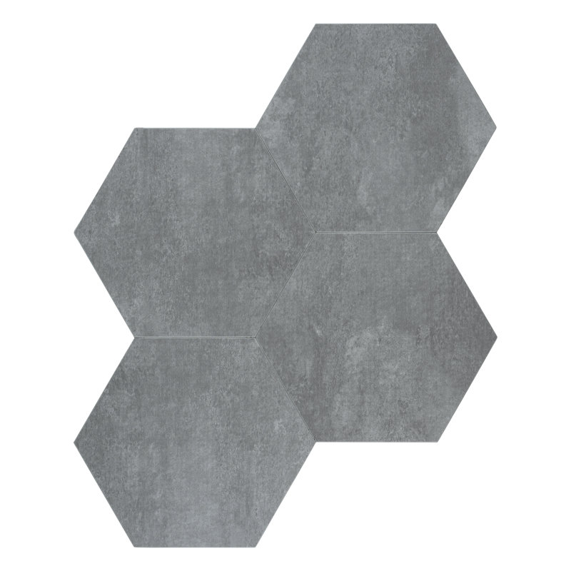 BaseCore HEX 12mil x 5.75" W Peel and Stick Vinyl Plank Flooring, Gray