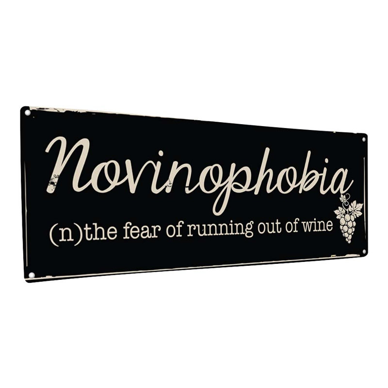 Décoration murale Novinophobia, H 5,75 po x l 15,5 po x P 0,04 po