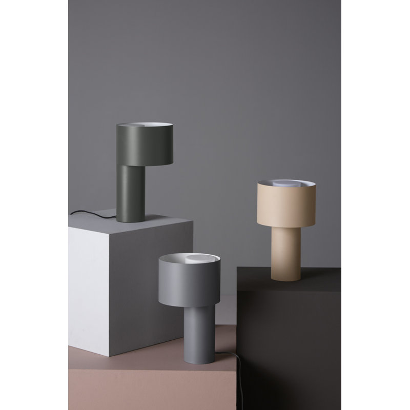 Tangent Table Lamp, Desert Sand, White