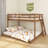 Twin Over Full Low Bunk Bed with Ladder-1537103058