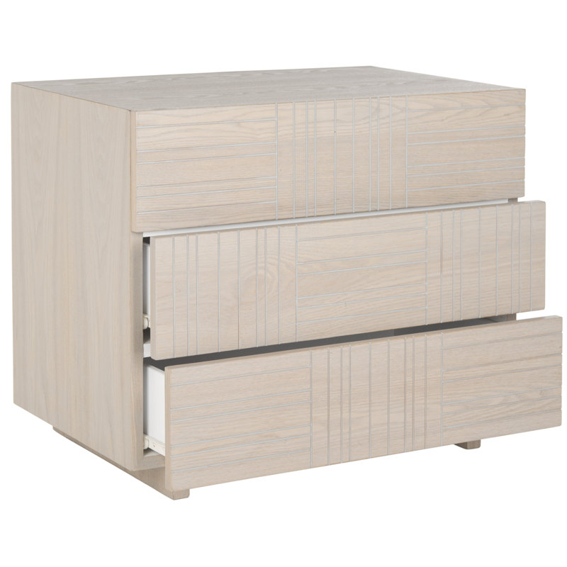 commode décorative 3 tiroirs  Mitch, Gris