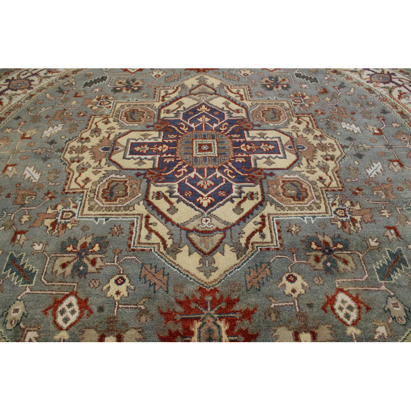 Tapis unique vert 9,10 x 9,10 Sherri