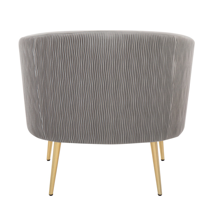 Fauteuil Rainner, Velours argenté