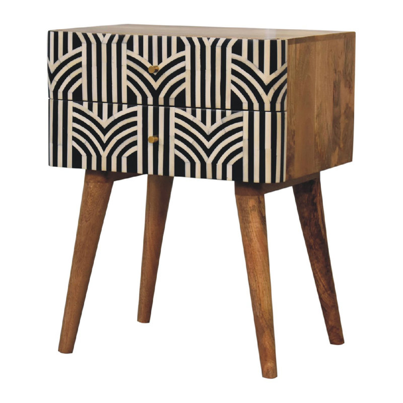 Osnabrock 45cm W Solid Wood Bedside Table