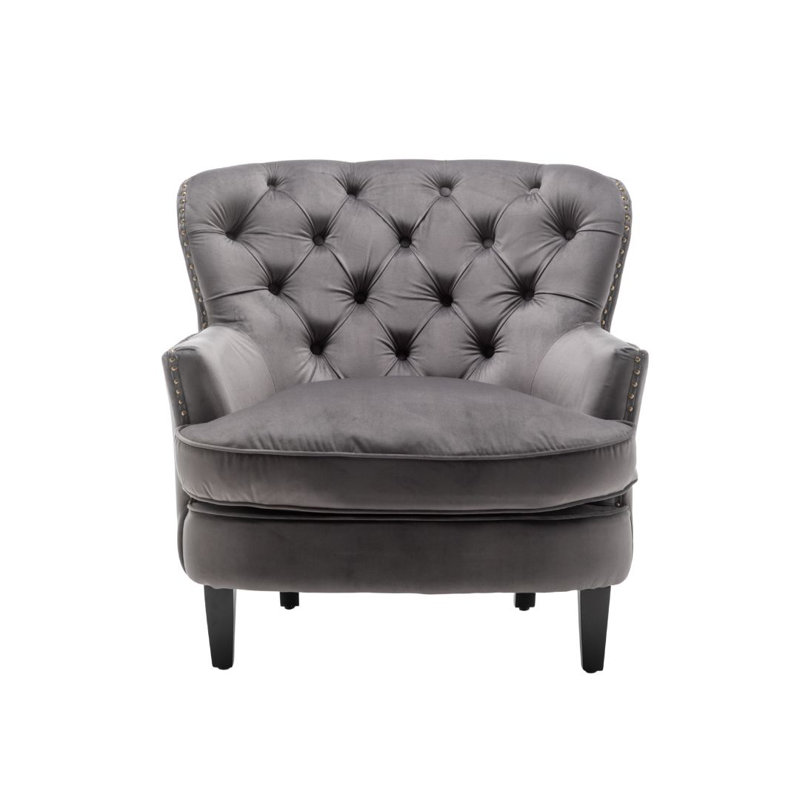 Higgenbotham Armchair, Grey Velvet