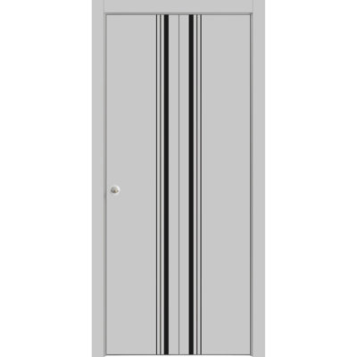 Porte pliante en bois massif massif