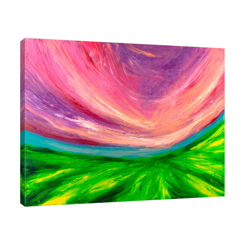 "Lime Field", toile tendue par Chiara Magni, H 20 po x l 25 po x P 1,5 po
