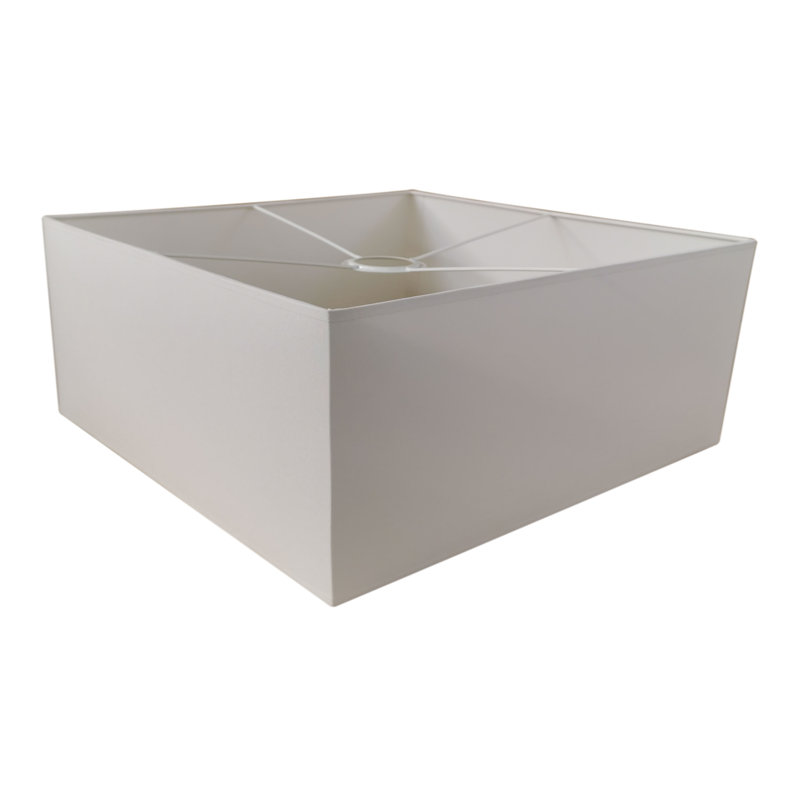 Mollie 1 - Light Square/Rectangle Pendant, White, 27cm H x 45cm W x 45cm D