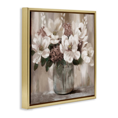 Cadre flottant ivoire Magnolias, design par Nan