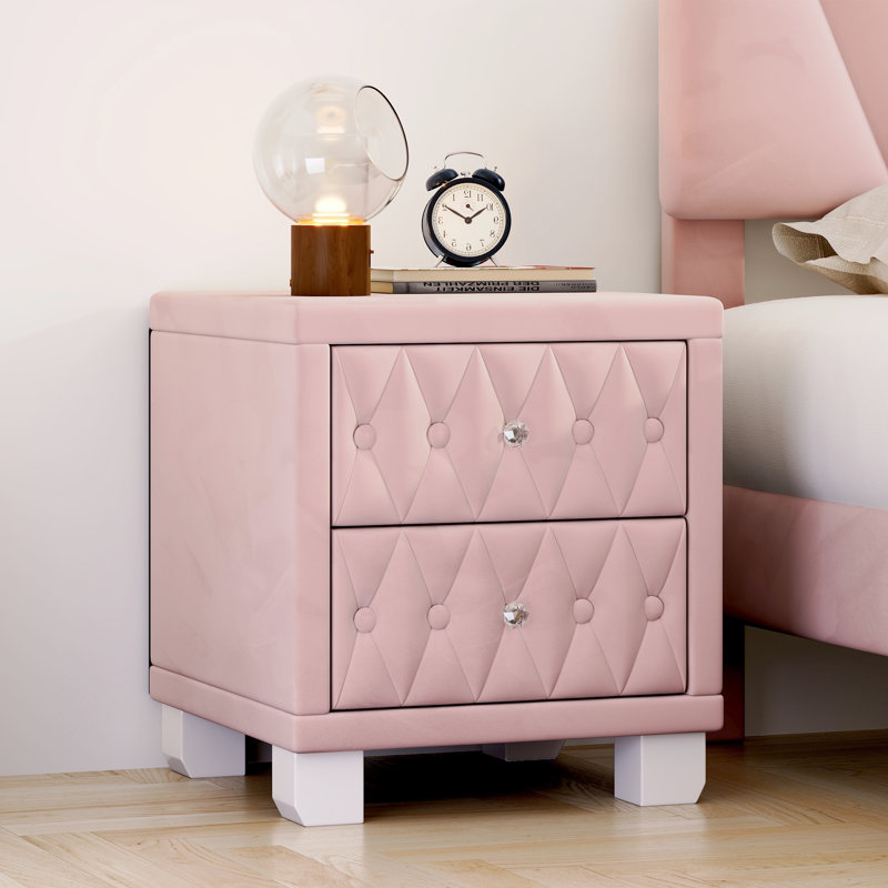 Table de chevet Velvet, Rose