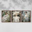 Feminine Series CVIII  -Set Of 3 Framed Giclee Prints -Ready to Hang-1940524420-1940524425
