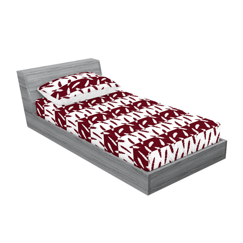 Drap-housse et taie décorative Ambesonne, Ensemble de draps pour lit simple TG avec 1 taie d