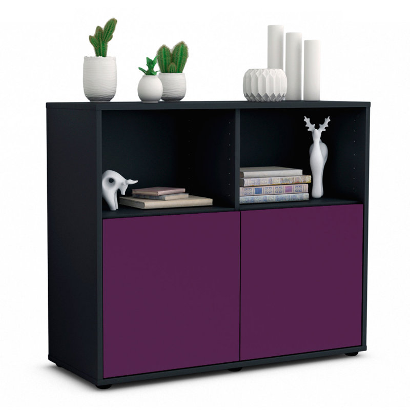 Raleigh 92cm Sideboard, Anthracite/Purple