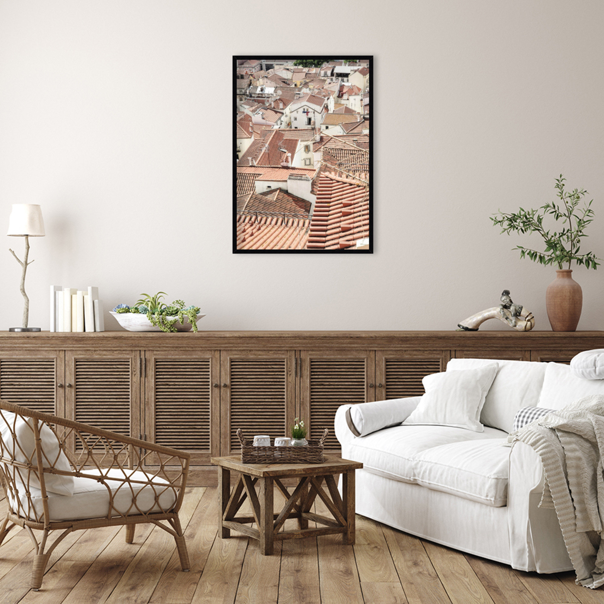 Alfama 02 by Shot by Clint Wood Framed Wall Art Print, 41" H x 29" W, Black
