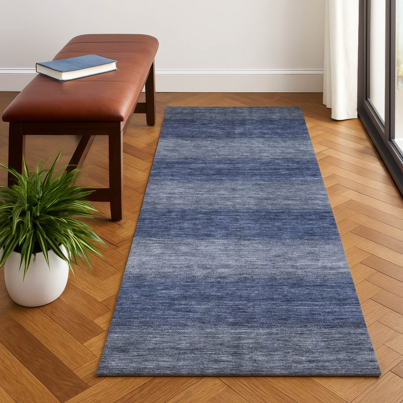 Premium Machine Washable Lubbers AMF1733 Stripe Rug, Runner 2'3" x 7'6"