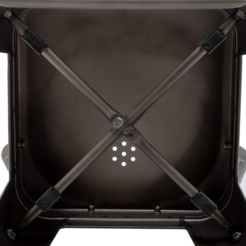 Tabouret de bar et de comptoir Crosland, Noir, Tabouret de comptoir (siège d'une hauteur de 26 p