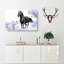 Wild Black Horse In Abstract - Wrapped Canvas Painting-55301089