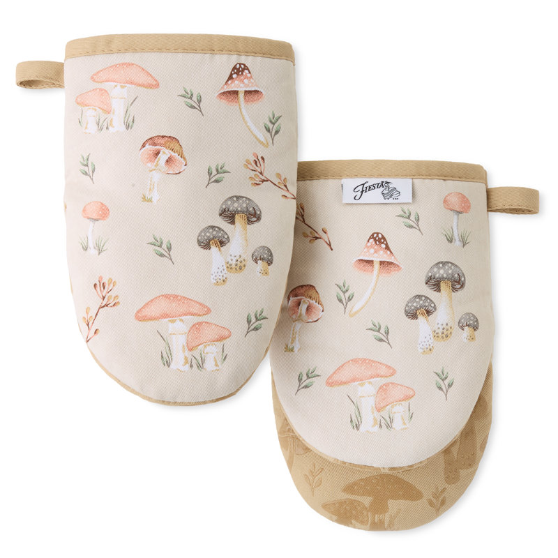 Ensemble de 2 mini-gants de cuisine FIESTA, crème, 5,5 po x 8 po