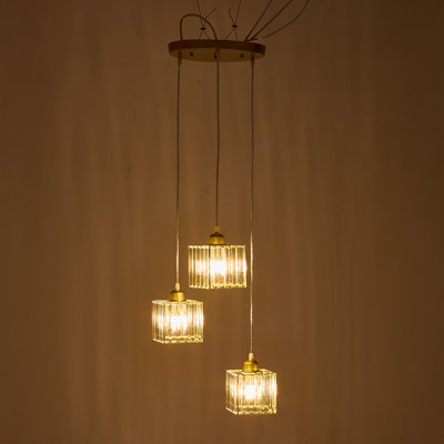 3 - Light Natural Chandelier Pendant