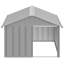 Niche pour chien en acier galvanisé anthracite-87937200-87937201