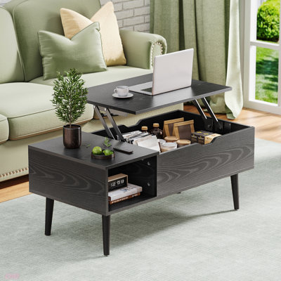 Sweetcrispy Lift Top Coffee Storage Wood Tables With Hidden Compartment Small Dining Desk For Home Living Room Office -  Millwood Pines, 479831DB117C44B2B1BE0484749D6874