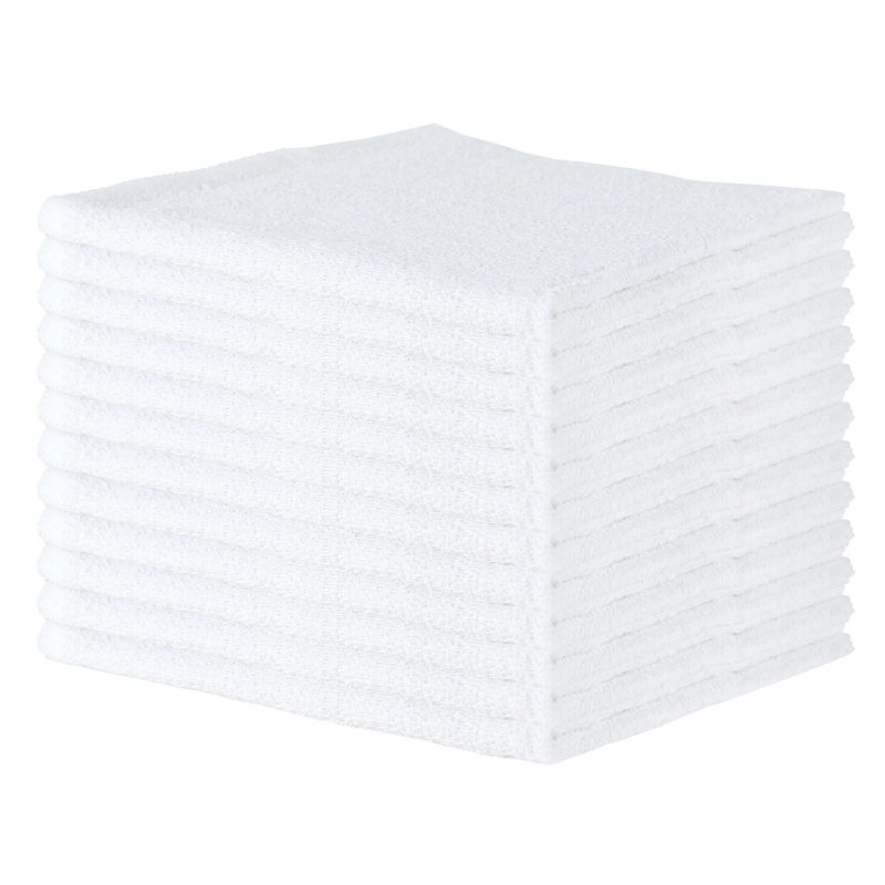 Jacquard Tea Towel Kitchen Towel, White