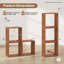 Ensemble d'étagères cubiques à 3 niveaux en bois massif, étagères de rangement empilables avec design à lattes ouvertes pour salon, chambre, bureau et extérieur, teck