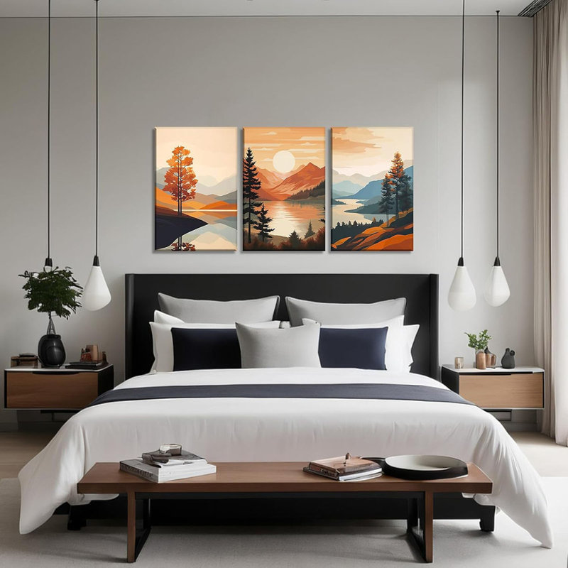 3 Piece Wrapped Canvas Wall Art
