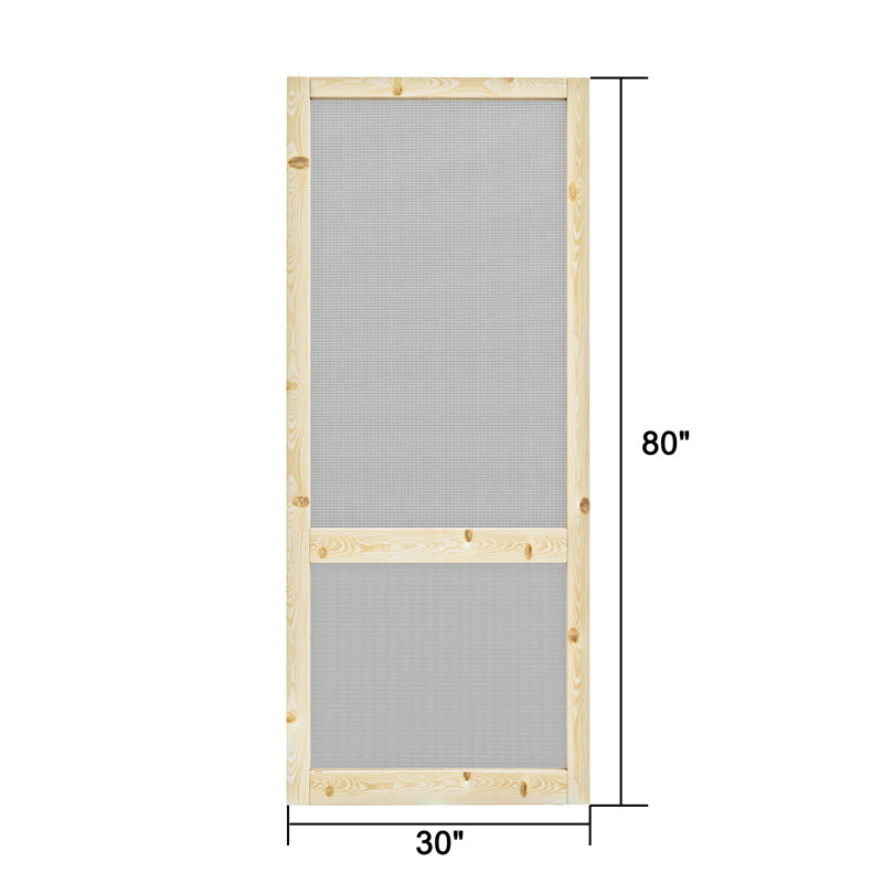 Dalle de porte moustiquaire moustiquaire blanche 80 po, H 80 po x l 30 po