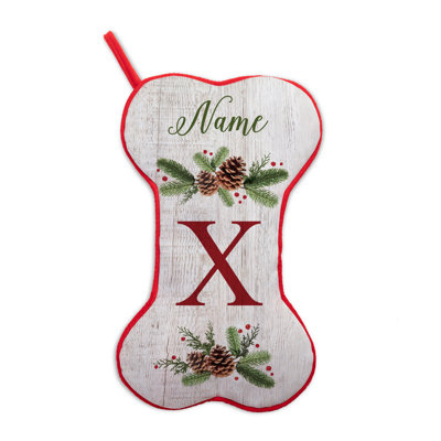 Name Personalized Bone Shape Stocking