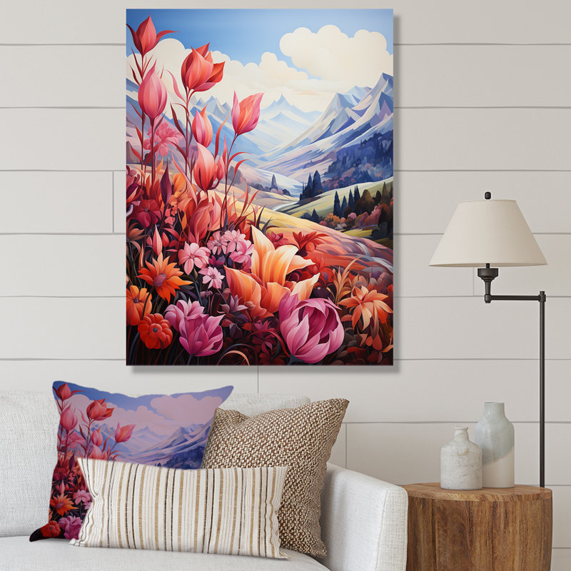 "Paysage romantique majestueux pics 1", Toile tendue, H 20 po x l 12 po x P 1 po