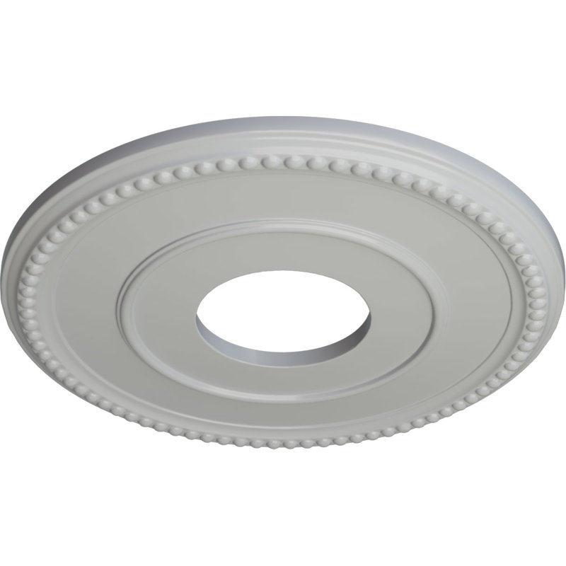 Endurathane Bradford Ceiling Medallion, 12 1/2"OD x 3 7/8"ID x 3/4"P (Fits Canopies up to 6 5/8"), Hand-Painted Frost Finish