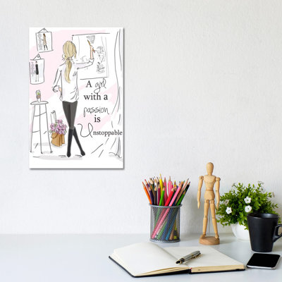 A Girl With A Passion Is... by Heather Stillufsen - No Frame Gallery-Wrapped Canvas Giclée on Canvas