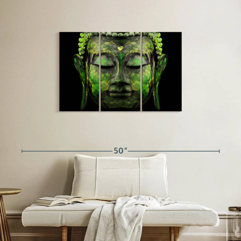 Adella Green Buddha, 24" H x 38" W