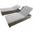 Hoston 193cm Long Reclining Chaise Lounge Set with Cushions and Table