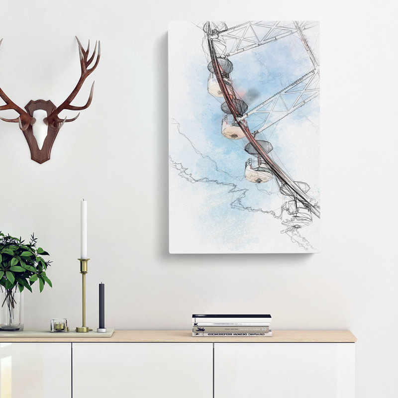 Ferris Wheel - Wrapped Canvas Print, 76cm H x 50cm W x 3cm D