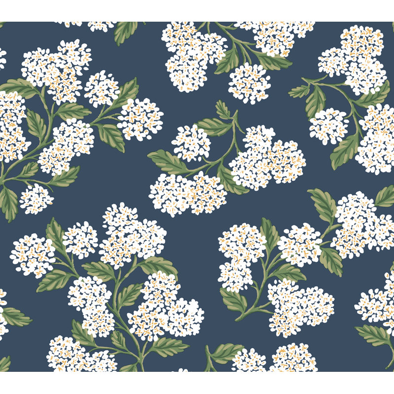 Papier peint Hydrangea blanc, Marine