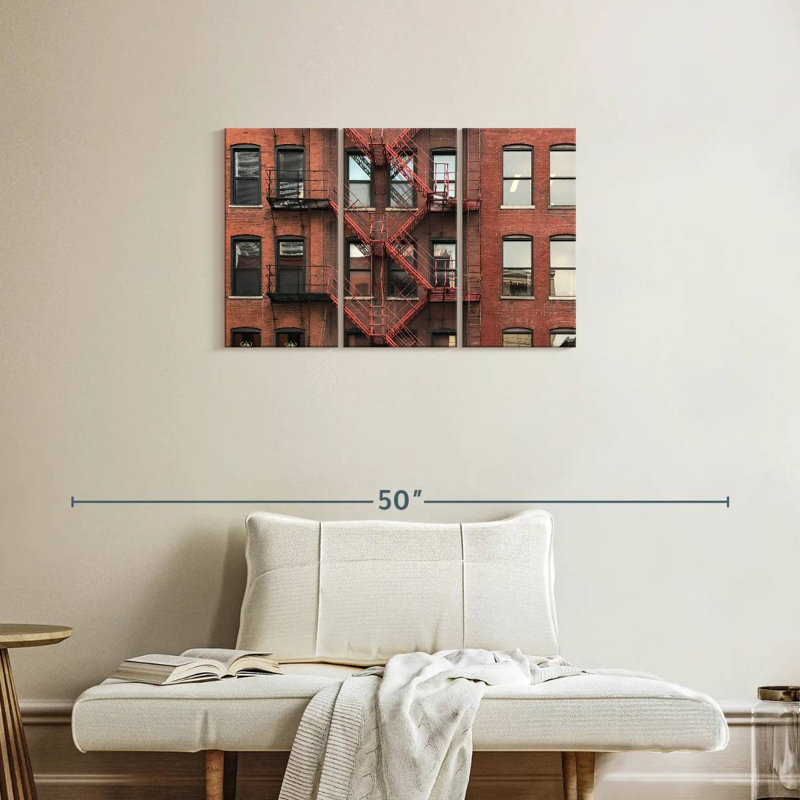 Lilie Chicago Apartment Fire Escape Stairs, 20" H x 33" W