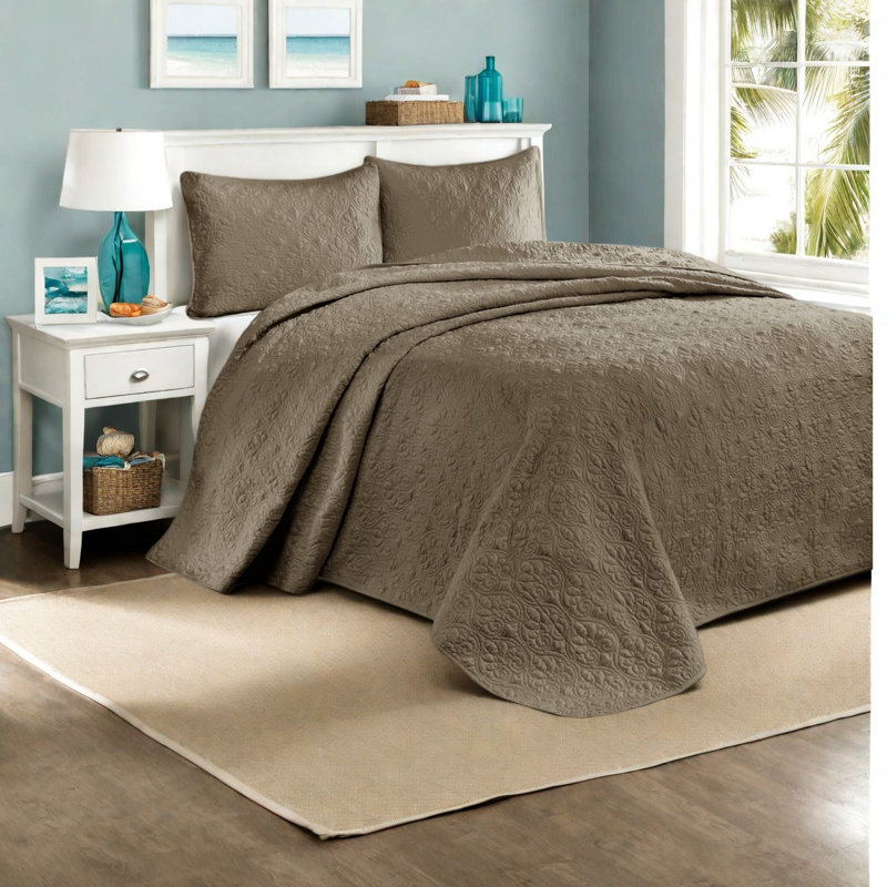 Ensembles de literie confortables en coton moka, style très grand réversible pour la maison