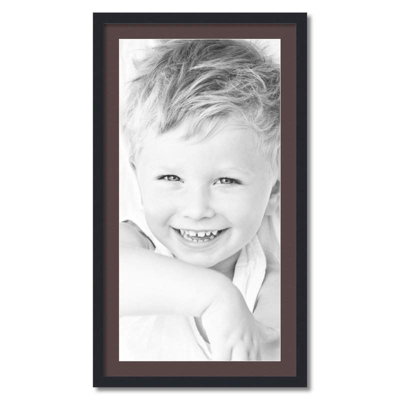 Cadre pour photo simple 18 po x 36 po en bois mat, Tourbe