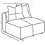 Chaise sans accoudoirs Colleen