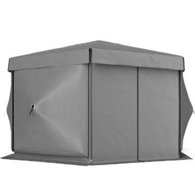 Tente de pavillon de jardin hexagonale escamotable avec panneaux latéraux amovibles Moustiquaire respirant avec plateau en tissu Oxford et sac de transport pour les événements extérieurs