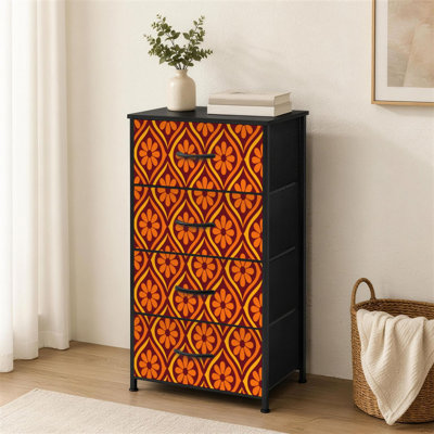 Commode à 4 tiroirs pour chambre à coucher rétro rétro rétro Mid-Century