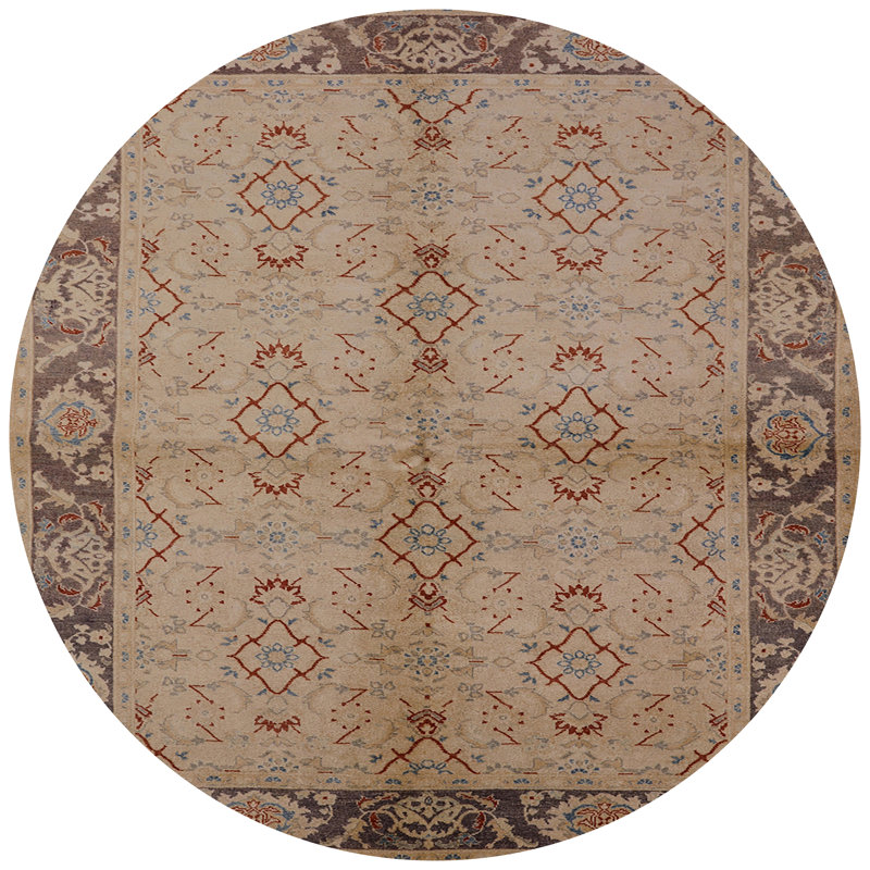 Tapis oriental brun / beige, Rond 8 pi