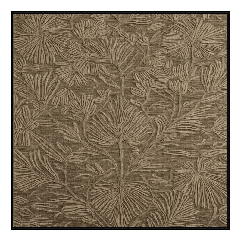 Tapis brun lavable à la machine, Carré 3 pi