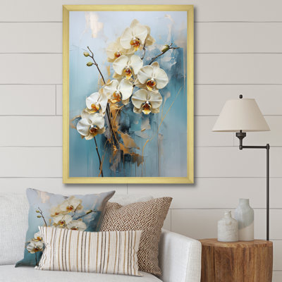 Orchidée bleue et bleue sur toile